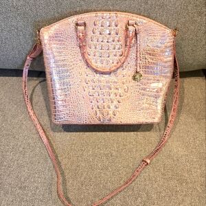 BRAHMIN Large Duxbury Satchel Pixie Dust Leather Purse Bag